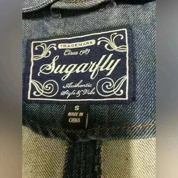 Sugarfly Hooded Denim Jacket Size XS - Picture 2 of 8